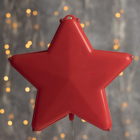 Фигура "Звезда красная ёлочная" 20х20см, пластик, 3м провод, 3612423