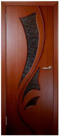Дверное полотно ДО 800 "Лилия" макоре 5ДО2 стекло бронза художественное правое (ВФД)