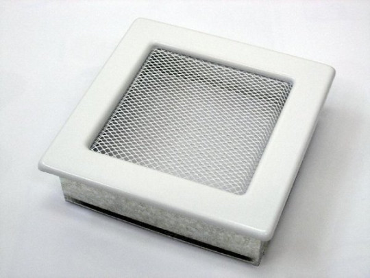 Решетка для камина вентиляционная 17х17 см белая стандарт