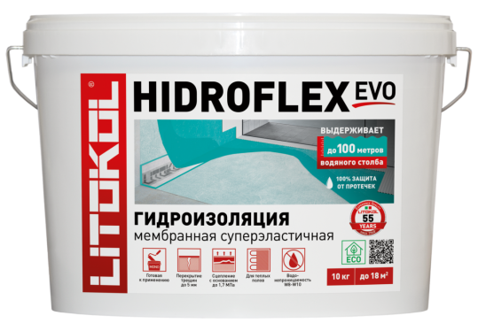 Мастика гидроизоляционная Hidroflex (10кг) Литокол