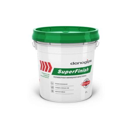 Шпатлевка готовая финишная DANOGIPS SuperFinish (17л) 28кг
