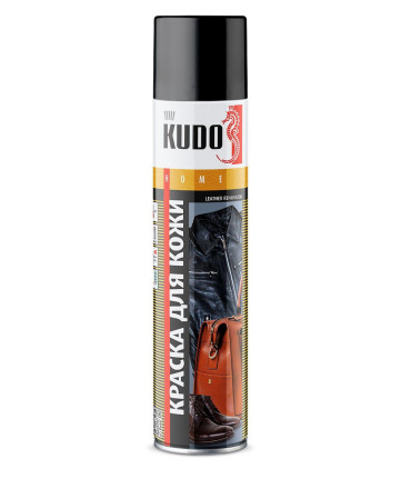 Краска для гладкой кожи KUDO 400мл черная