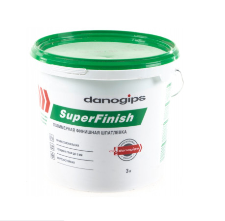 Шпатлевка готовая финишная DANOGIPS SuperFinish (3 л) 5кг