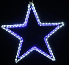 Фигура "Звезда" LED 56х60см белая/синяя