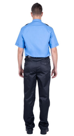 Рубашка охранника короткий рукав синяя размер 41/182-188