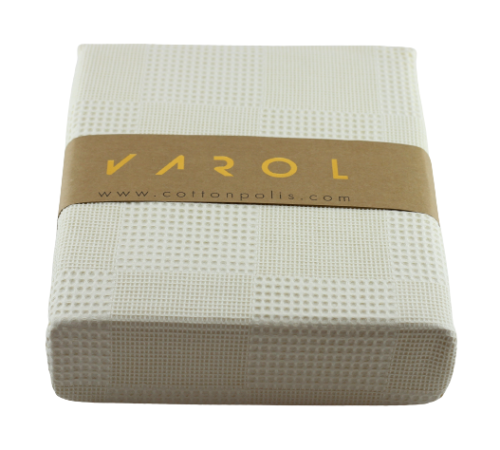 Покрывало вафельное с окантовкой VAROL Размер: 170х240, Цвет: Кремовый