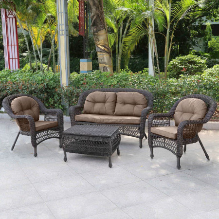 Набор мебели искусственный ротанг LV520BB (стол+диван+2 кресла) Brown