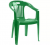 Кресло пластмассовое зеленое Комфорт-1 Стандарт