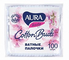 Палочки ватные AURA 100шт