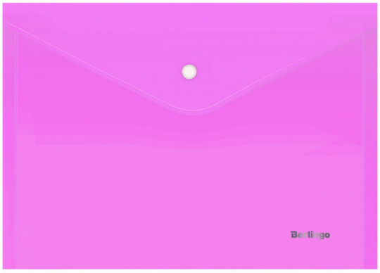 Папка-конверт с кнопкой А4 180мкм Berlingo розовая AKk_04112