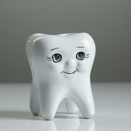 Стакан для зубных щеток Зуб 1сорт керамика 
