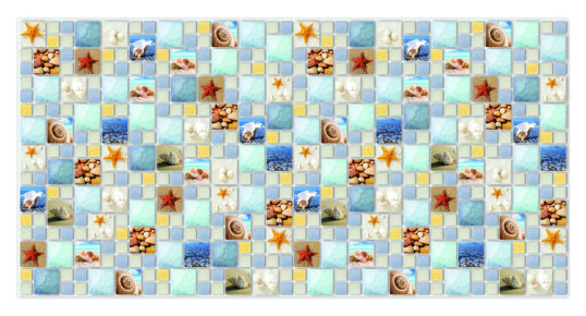 Панель декоративная "Мозаика" лагуна (0,955х0,48м)