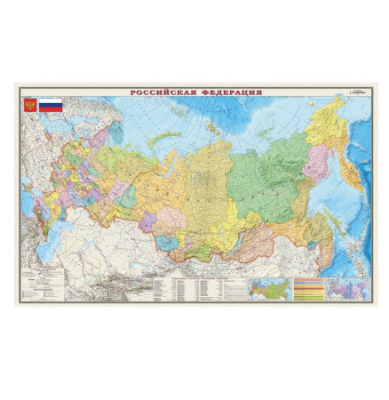 Карта настенная Россия политически-административная 156х100 см