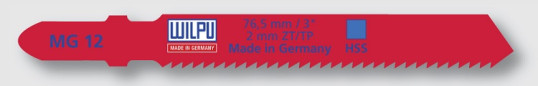 Пилка для электролобзика для черного, цветного, нержавеющего металла и алюминия MG 12 WILPU 0265000005 1шт