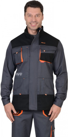 Куртка Манхеттен темно-серая/оранжевый/черный размер 48-50/170-176