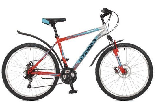 Велосипед Stinger Caiman D 26" TZ30/TY21/RS35, рама 18", оранжевый, 117269