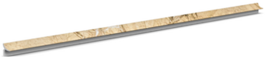 Раскладка стыковая для внутренних  углов "Идеал Мармори" Мрамор альпийский 2,5 м