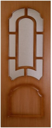 Дверное полотно ДО 800 "Кристалл" орех 3ДР3 стекло бронза художественное(ВФД)