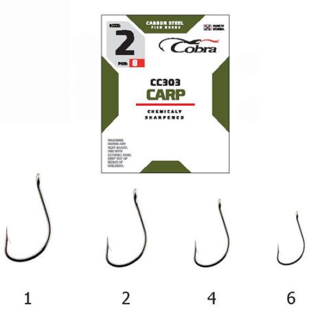 Крючки Cobra CARP FEEDER серCC303 разм006 (10шт) CC303-006