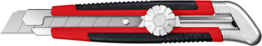 Нож 18мм обрезиненный пластиковый, винтовой фиксатор MIRAX 09128