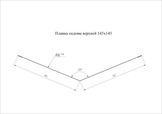 Ендова л/к 145х145х2500 зеленая