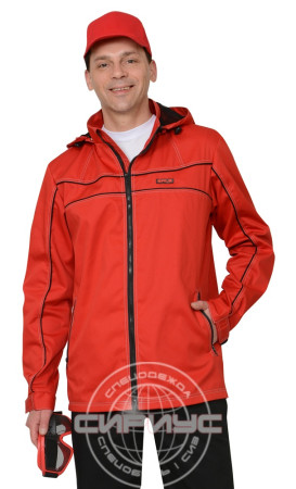 Куртка Мельбурн красный/черныйкант размер 48-50/170-176