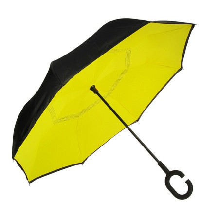 Зонт наоборот полуавтомат d112 черно-желтый 2825914