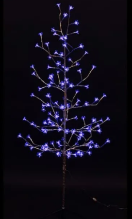 Светодиодное дерево"Сакура" ствол и ветки фольга синий 150см 120LED IP44 531-273