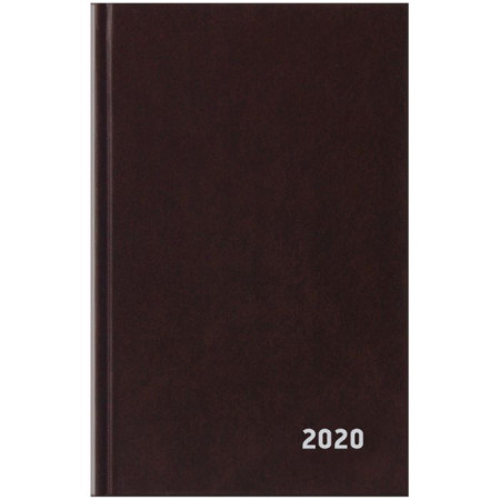 Ежедневник А5 135х206 168 л датированный на 2020 год коричневый ЕД5тБВ_26065