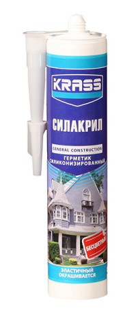 Герметик силикон-акриловый KRASS 300 мл Бесцветный
