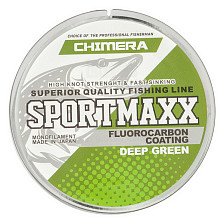 Леска CHIMERA SPORTMAXX Fluorocarbon Coating Deep Green 50 м, 0 18 мм цв  зеленый 306632