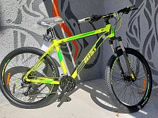 Велосипед горный Aist Slide 3.0  27 скоростей, алюминиевая рама 18",черно-зеленый( 27,5")