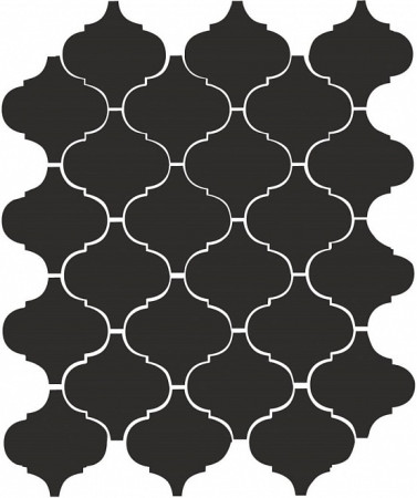Плитка облицовочная (26х30) Арабески Майолика  глянцевый черный 65001 (Kerama Marazzi)
