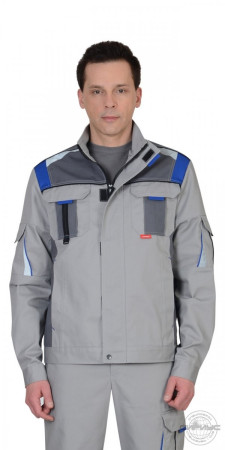 Куртка Стан серый/васильковый размер 52-54/182-188