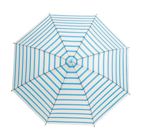 Зонт детский полуавтомат d92 прозр Полосочки синий 2272258