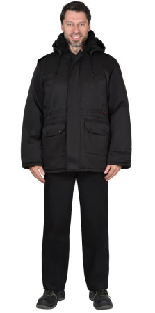 Куртка утепленная Безопасность ткань грета черный размер 44-46/170-176