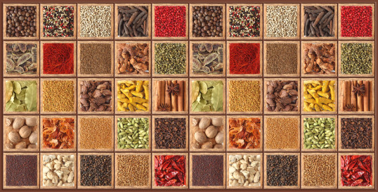 Панель декоративная "Мозаика" коробка со специями (0,964х0,484м)