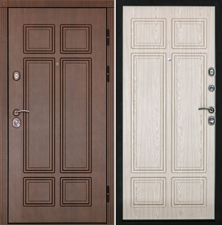 Дверь входная ДК Консул Vinorit Венге/дуб беленый 960х2050 Левая (10,5см)