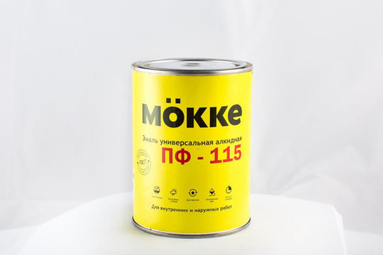 Эмаль ПФ-115 желтая (0,9кг) MOKKE