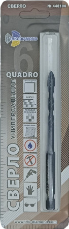 Сверло универсальное 6мм Quadro TRIO DIAMOND 440106