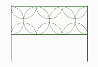 Забор декоративный Клевер (5шт) зеленый 4,82х0,7м