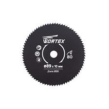 Диск пильный по металлу 89х10х80зубьев WORTEX HSS080 M