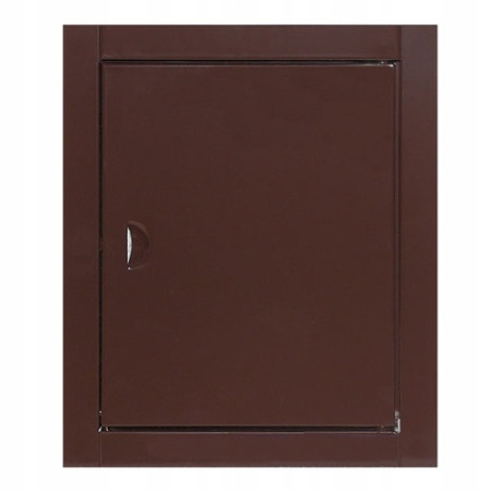 Дверца 100х100 металлическая коричневая