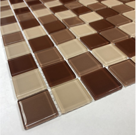 Мозаика стеклянная  (327х327х4) СВ512 шоколадный (Elada Mosaic, Китай)
