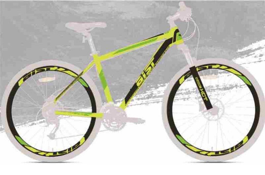 Велосипед горный Aist Slide 3.0  27 скоростей, алюминиевая рама 20",черно-зеленый( 27,5")
