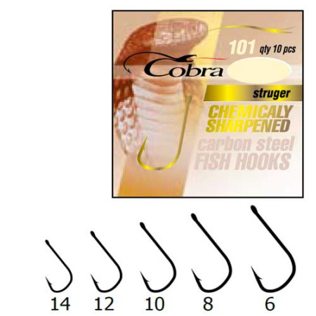 Крючки Cobra STRUGER сер 008 C101NSB-008 (10шт)