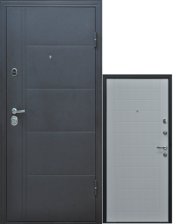 Дверь входная ДК Форпост Эверест Серый муар/дуб беленый 960х2050 Левая (8,2см)