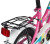 Велосипед NOVATRACK 12" TETRIS розовый,тормоз ножной,крылья цветные,багажник чёрный, передняя корзина