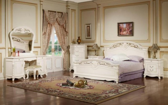Кровать AFINA белая с жемчугом 1,8м 6025 щит, 2059х2140х1400