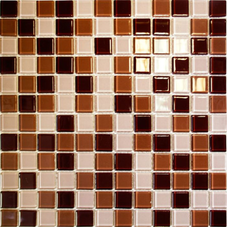 Мозаика стеклянная (327х327х4) СВ513 шоколадный микс (Elada Mosaic, Китай)